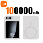 Xiaomi 100000mAh Magnetic Power Bank Wireless Fast Charger For Magsafe Portable Auxiliary Battery Pack For iphone Huawei Samsung